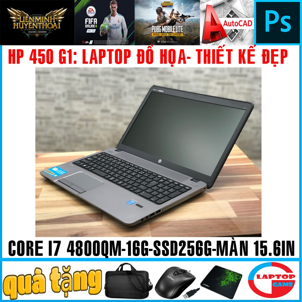 Laptop HP Probook 450 G1 - thiết kế đẹp mạnh mẽ core i5 4200M,laptop cũ chơi game cơ bản đồ họa