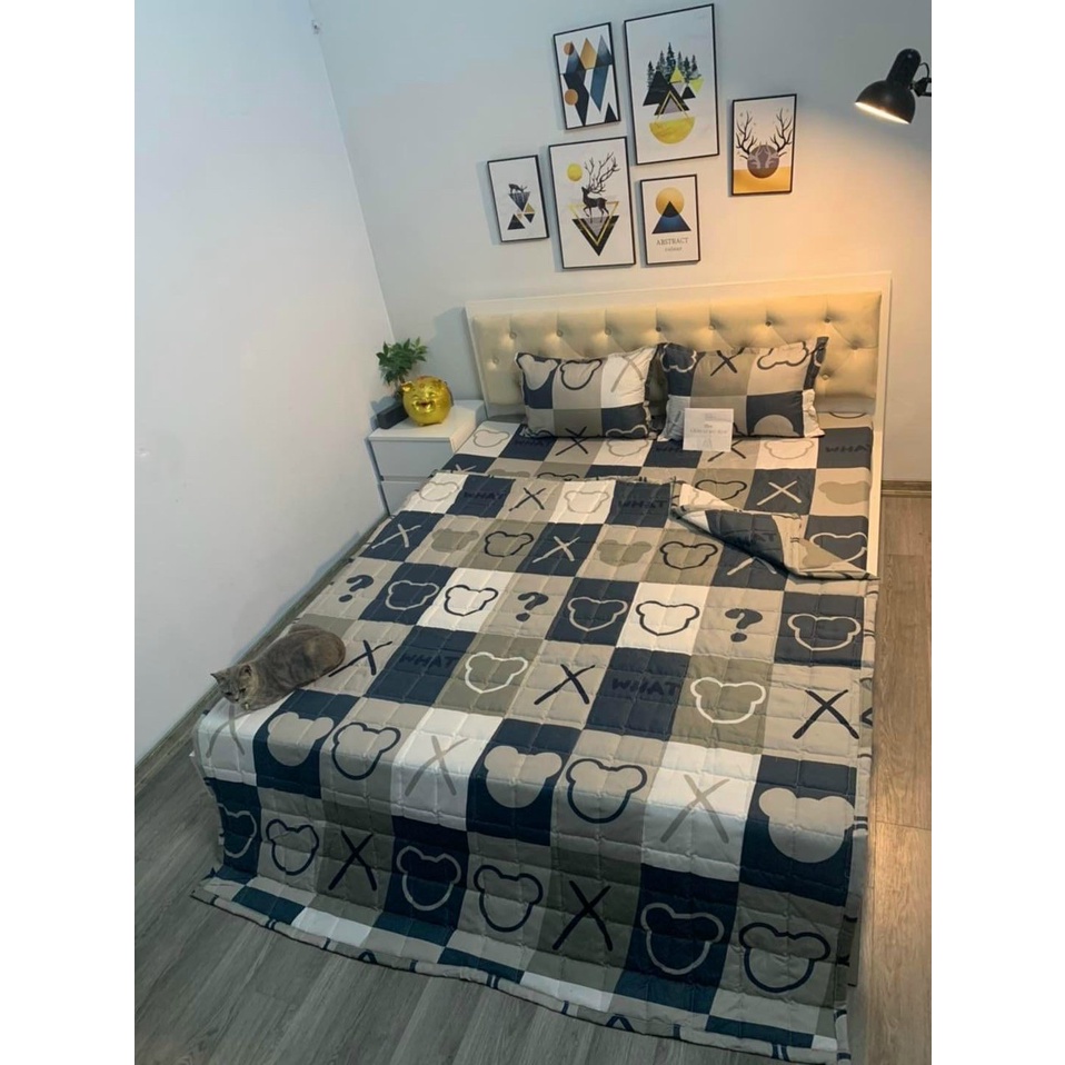 Chăn hè cotton poly Emmibedding Store gấu X