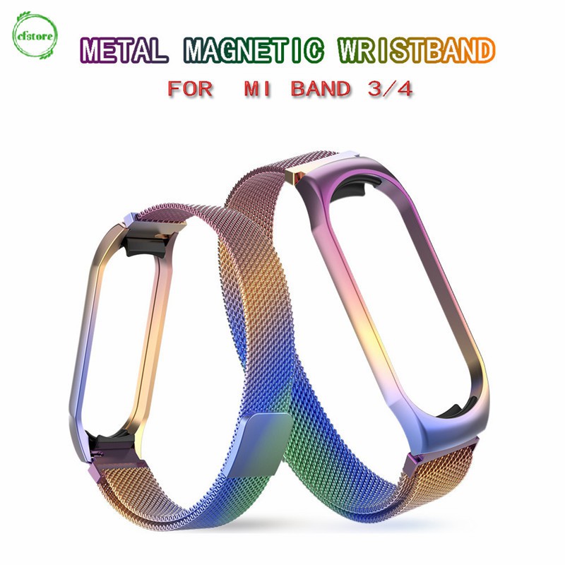 Dây đeo nam châm cho đồng hồ Xiaomi Mi Band 3/4 nhiều màu bắt mắt