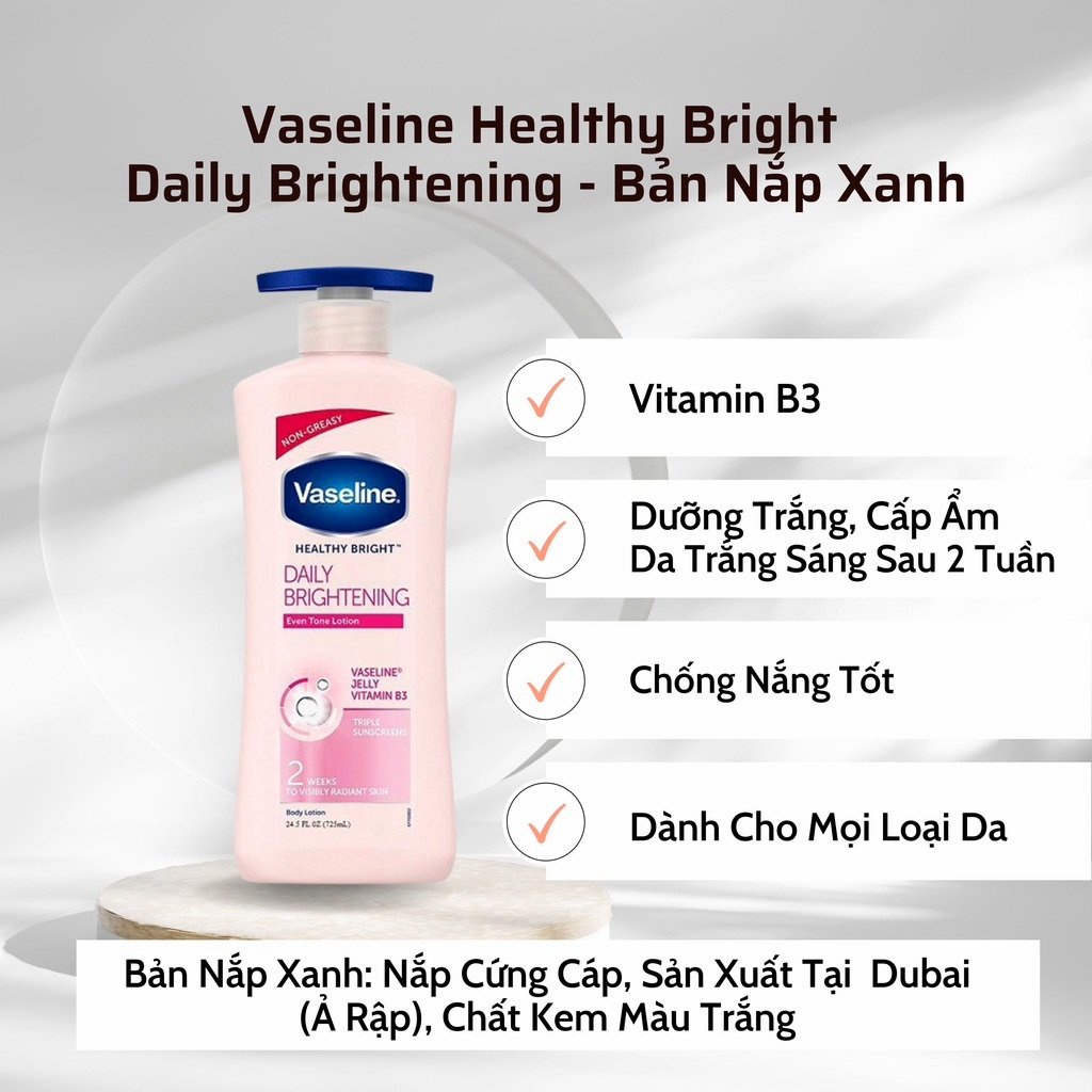 Sữa Dưỡng Thể Vaseline Mỹ Healthy Bright Daily Brightening - 725ml