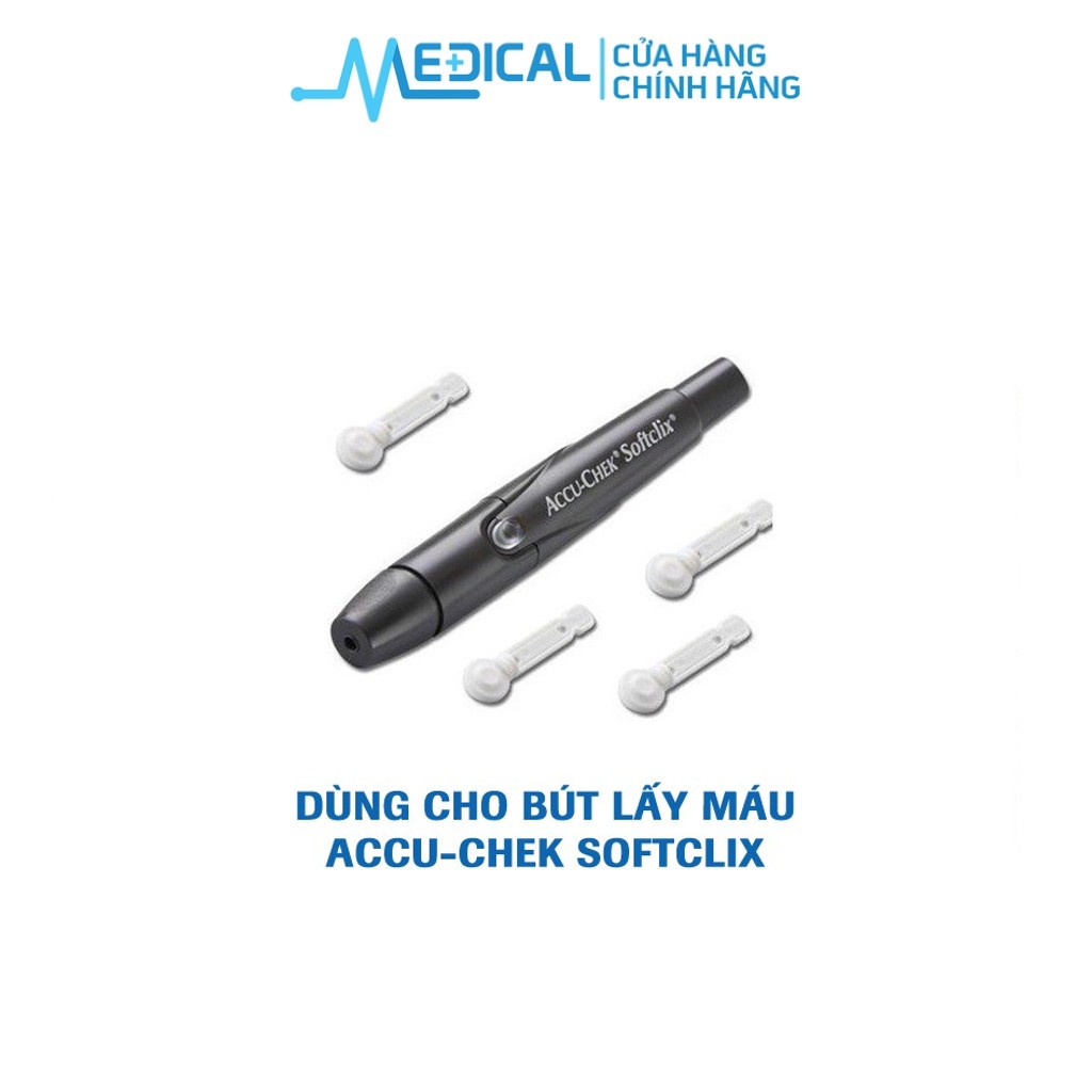 Kim lấy máu đầu dep máy đường huyết Accu-Chek Softclix dùng cho máy đường huyết &quot; Active và Intans &quot; chính hãng -MEDICAL