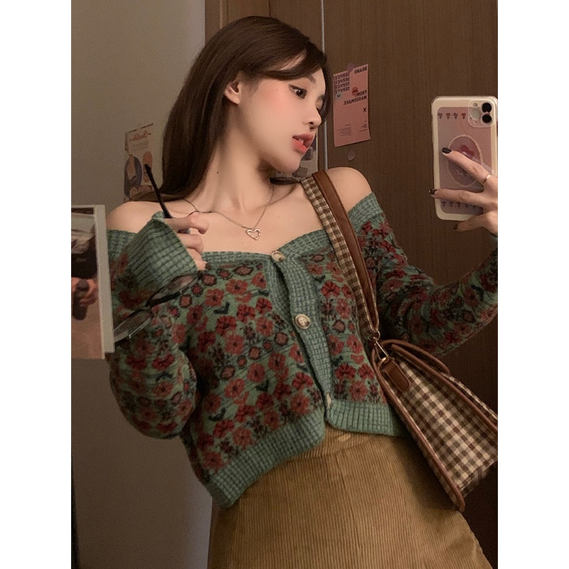 Áo Khoác Cardigan Dệt Kim Tay Dài Phong Cách Retro Hàn Quốc Thời Trang Cho Nữ | BigBuy360 - bigbuy360.vn