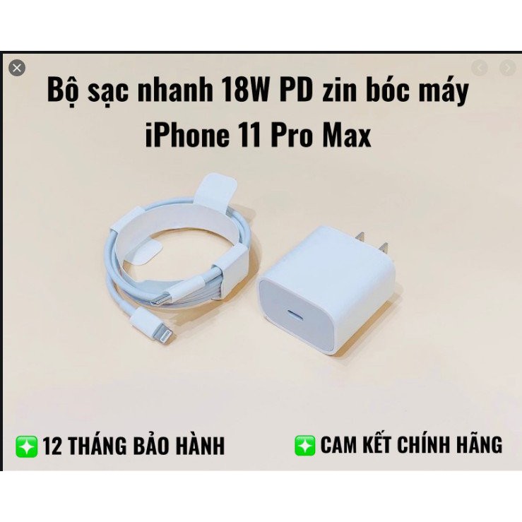 [SẠC NHANH] Bộ sạc nhanh iphone 18W chân dẹp US - Sử dụng cho IPhone 11 Pro Max/ 11 Pro/ X/ XS Max/ 8/ 8 Plus/ 7/ 7Plus