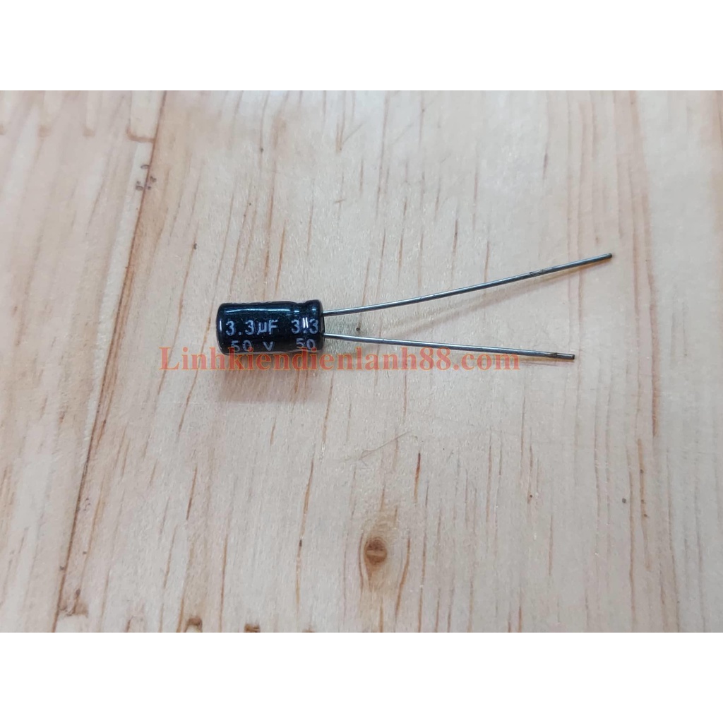 20 cái Tụ hóa 3.3uf 50v phân cực mới 100%.