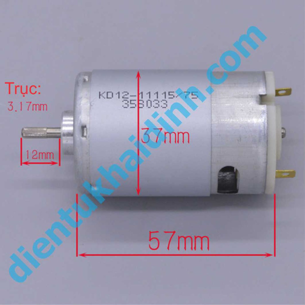 động cơ DC 550 KD12-11115/75 24-120V 1760-8800v/p trục 3.17mm 200g kde4393