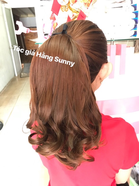 Tóc giả cột xoăn ngắn 35cm tơ cao cấp140gam-sỉ 39k