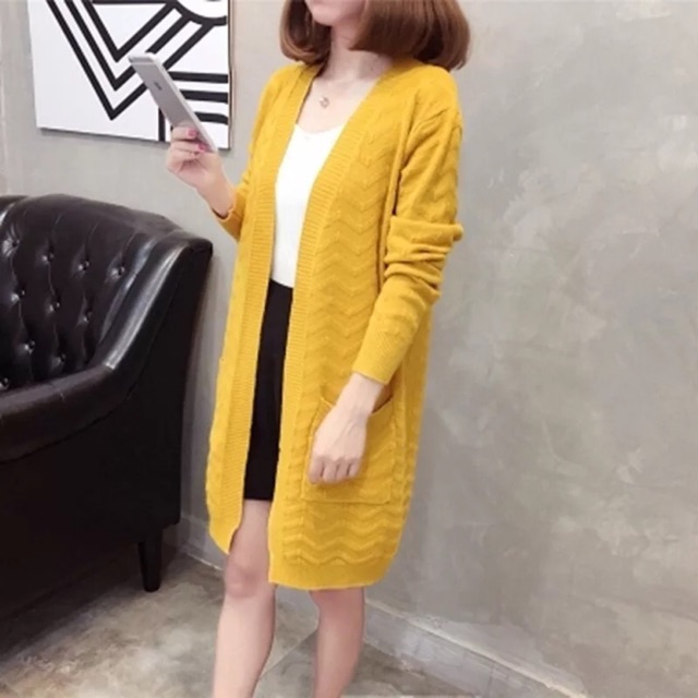Khoác len dáng dài
