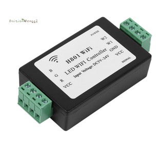 H801 rgbw wifi rgb controller dc5-24v input for 5050 2835 3528 smd led strip light tape ribbon