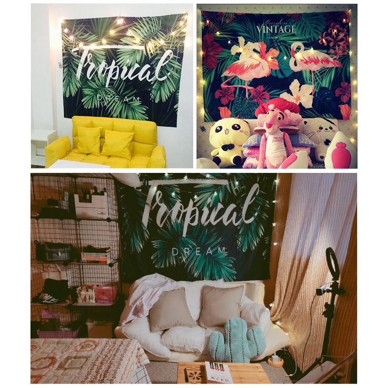 Tranh vải treo tường size to tặng móc treo, thảm treo tường decor phòng ngủ đẹp