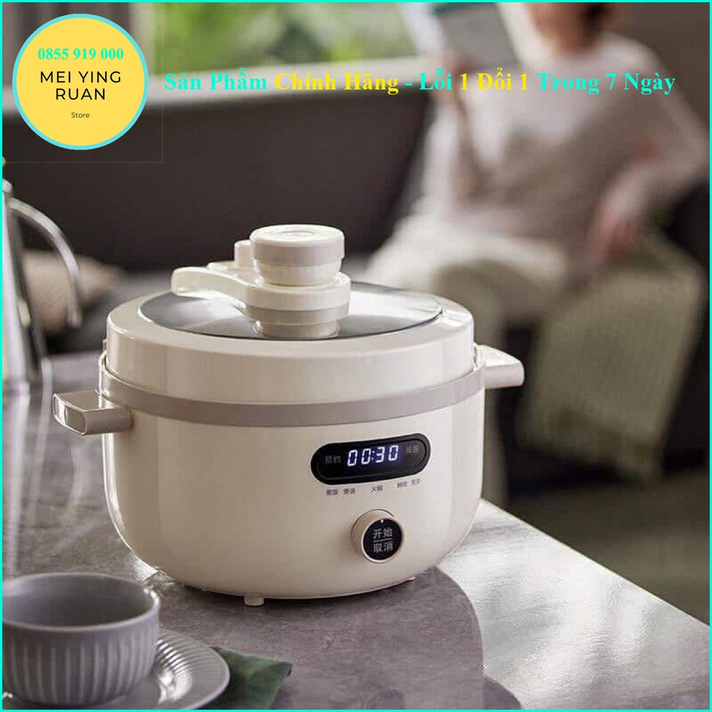 Nồi áp suất điện đa năng BEAR dung tích 4L - 1300W  màu trắng , bảo hành 12 tháng