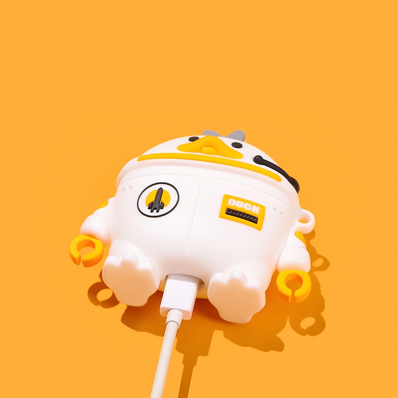 Vỏ Bảo Vệ Hộp Sạc Tai Nghe Airpods 3 Pro 2 3 Họa Tiết Hoạt Hình Chú Vịt Dễ Thương Ốp