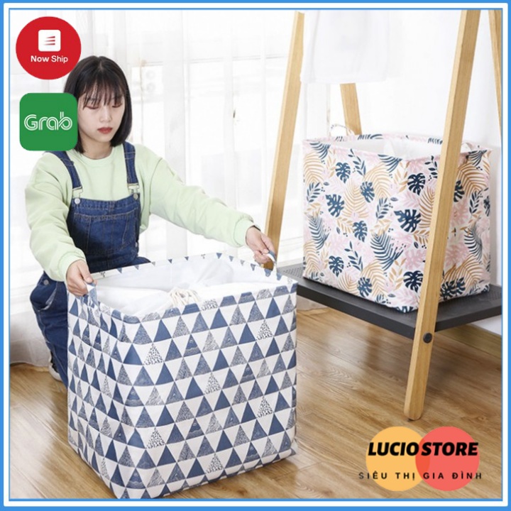 Túi đựng quần áo chăn màn size lớn, giỏ đựng đồ gấp gọn tiện lợi