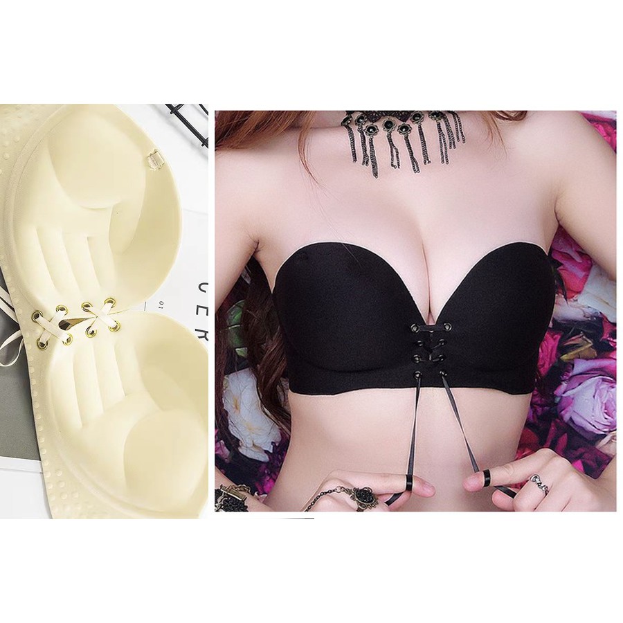 ÁO NGỰC TRƠN CÚP NGỰC KHÔNG DÂY MẶC VÁY CƯỚI (ĐỦ BỘ DÂY)