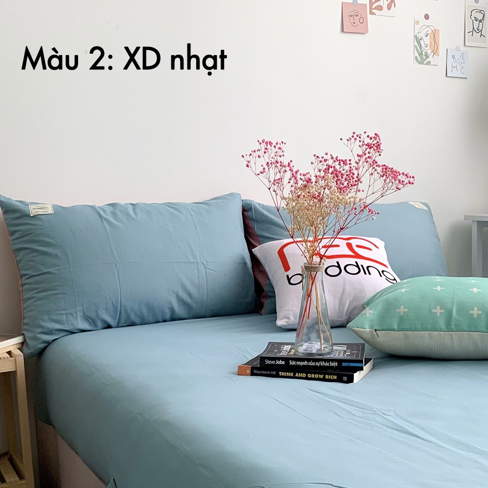 Vỏ gối nằm Cotton TC REE Bedding VN79 kích thước 50x70cm màu trơn Hàn Quốc đơn giản