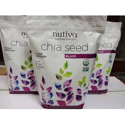 COMBO 5 BỊCH HẠT CHIA MỸ NUTIVA ORGANIC 907G DTAE 12 2022