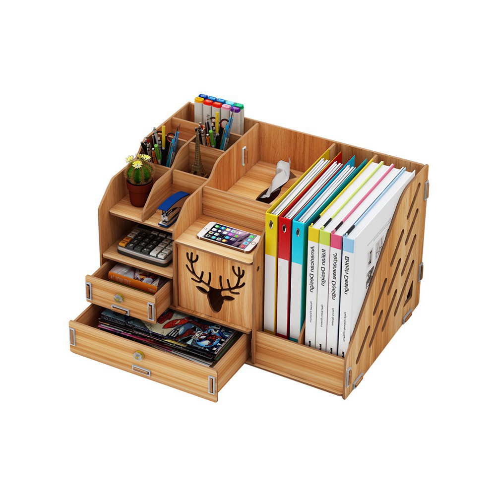 ⚡DỄ THÁO LẮP - DI CHUYỂN⚡Kệ Sách Mini Kệ Tài Liệu | Để Bàn Làm Việc Lắp Ghép Đa Năng | BigBuy360 - bigbuy360.vn