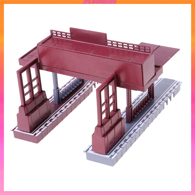 1:87 Scale Train Station Simulation Layout HO Gauge Building Model Diorama