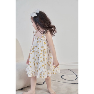 Váy 2 Dây Cherry Cho Bé Gái Chất Thô Cao Cấp