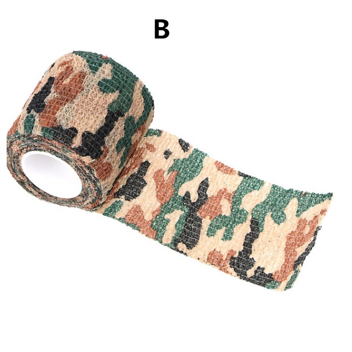Cuộn Băng Dính Họa Tiết Rằn Ri Bằng Vải Không Dệt 5Cmx4.5M Có Thể Thu Gọn Cho Xe Đạp / Săn Bắn