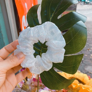 Big Sale !!! Dây buộc tóc Scrunchies hologram nhũ óng ánh