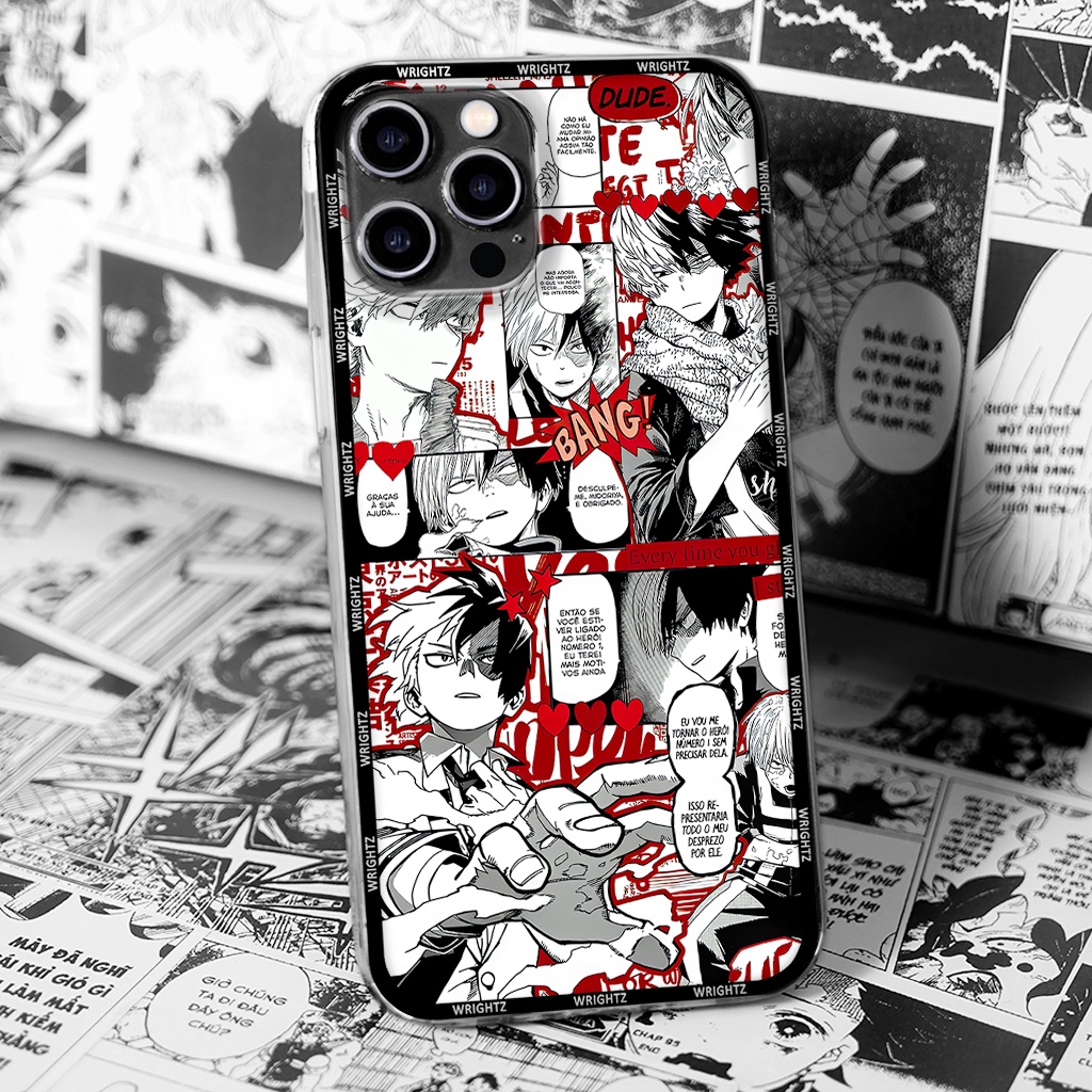 Ốp lưng iphone anime My Hero Academia Shoto Todoroki Học viện siêu anh hùng phụ kiện điện thoại thời trang