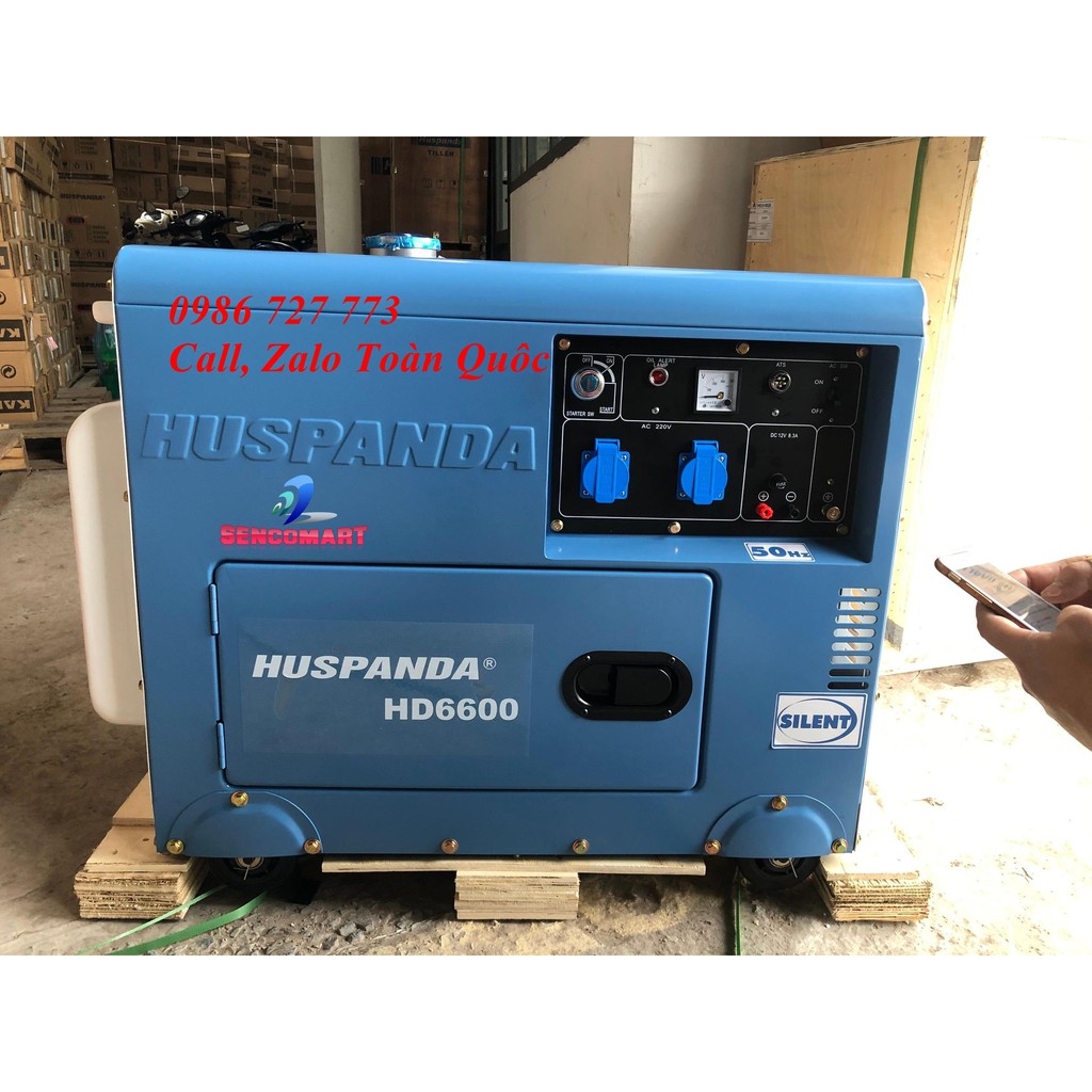Địa chỉ uy tín bán máy phát điện 5kw chạy dầu Huspanda HD6600 chống ồn