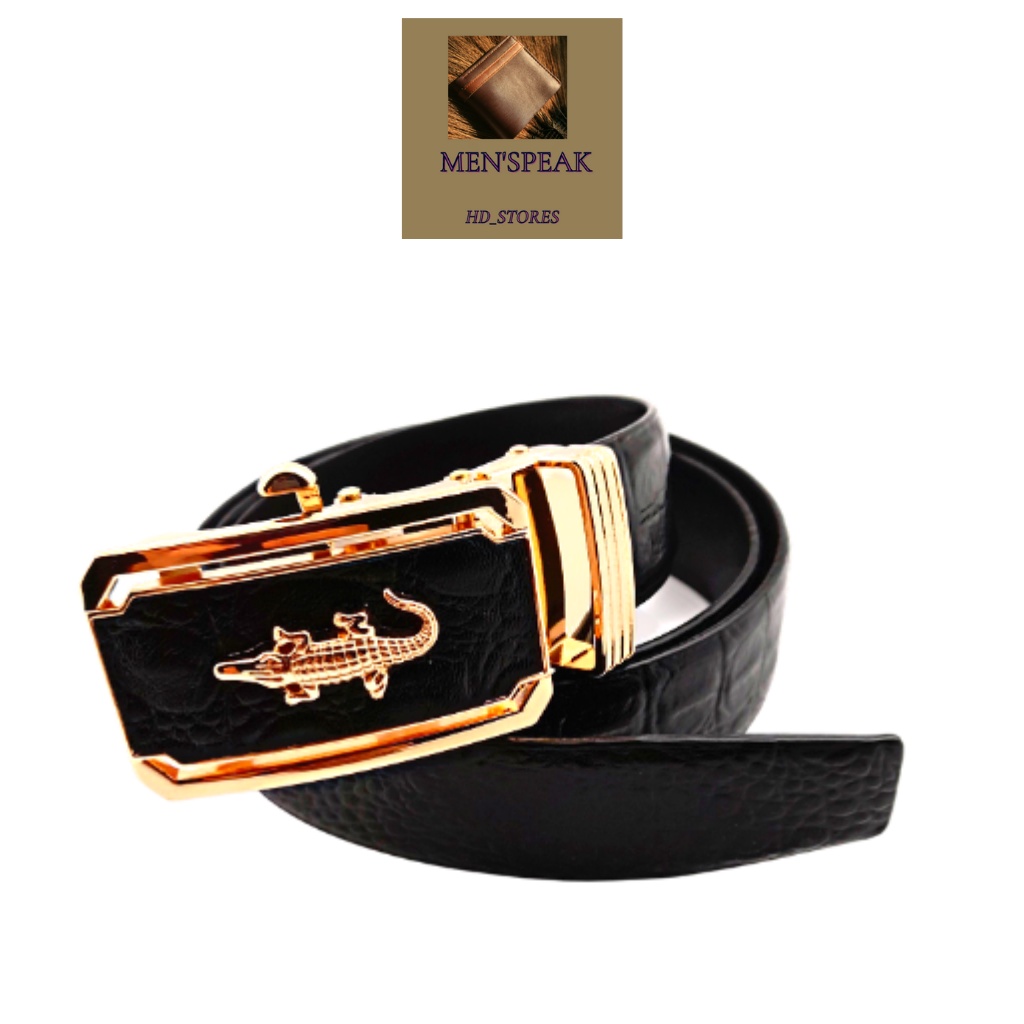 Dây lưng, that lung nam da bò dập vân cá sấu.