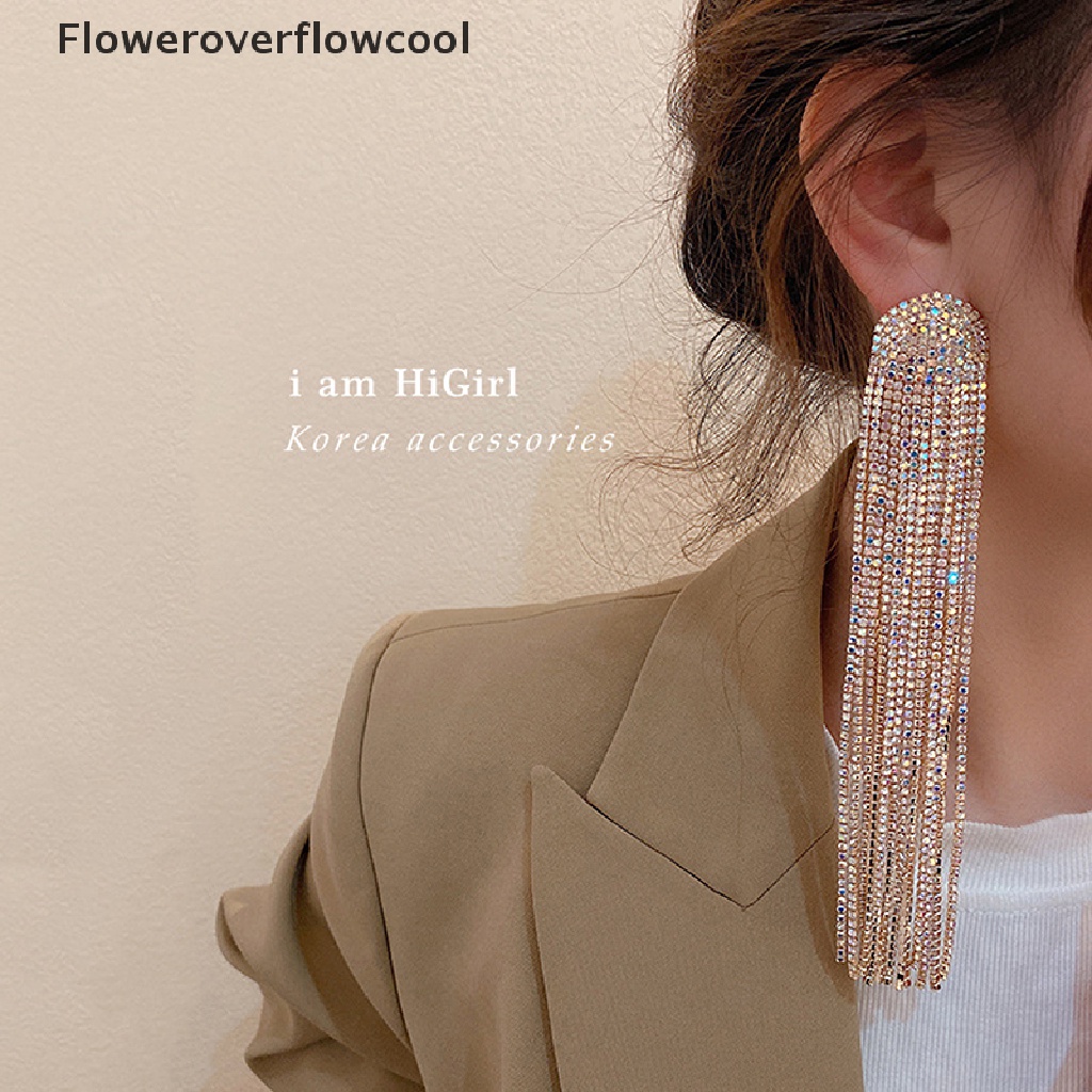 Khuyên Tai Tua Rua Dài Đính Đá Pha Lê Toàn Diện