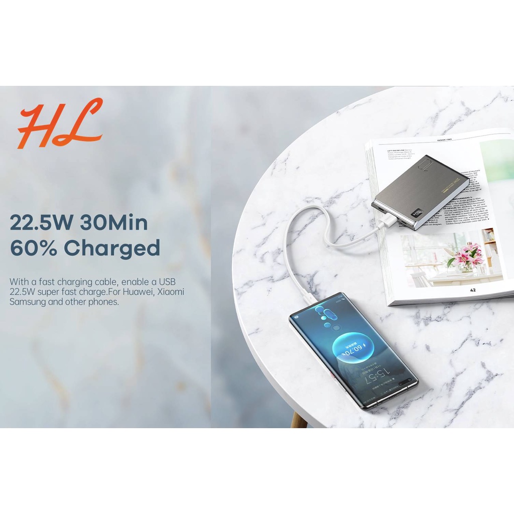 Pin Dự Phòng Mini Remax RPP-178 10000mAh (Sạc Nhanh QC3.0, VOOC 22.5W, Type-C PD20W) - Hưng Long PC