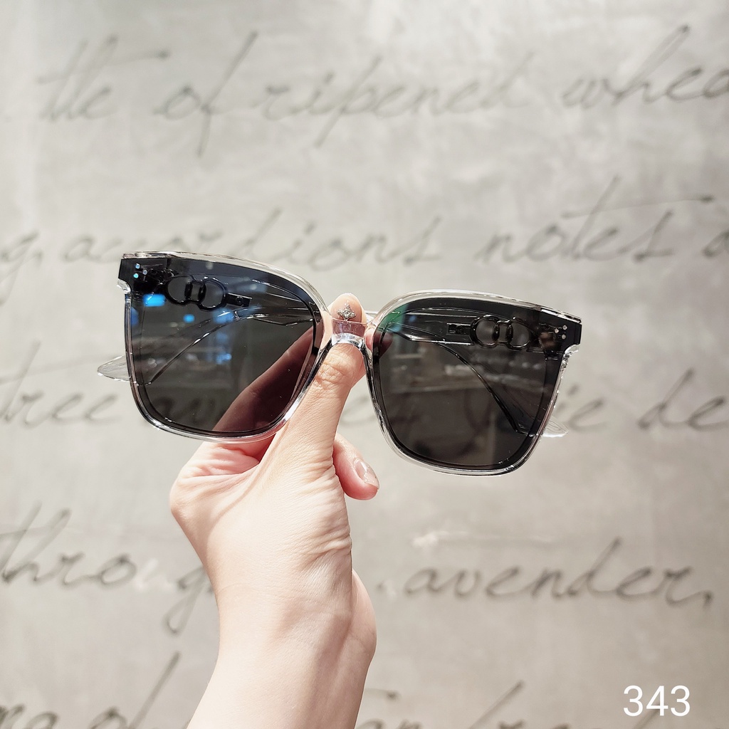 Kính râm nam nữ LILYEYEWEAR mắt vuông to chống UV400 bảo vệ mắt càng kính thời trang kc343