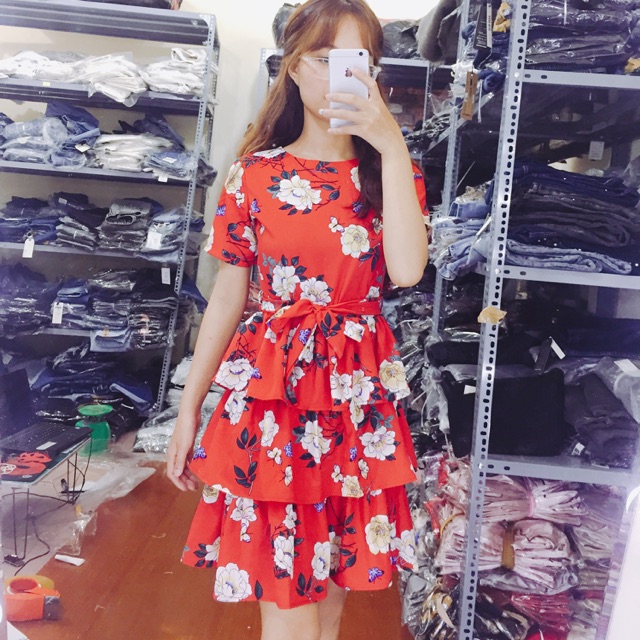 Váy maxi hoa tầng | BigBuy360 - bigbuy360.vn