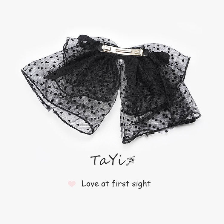 Kẹp Tóc Hình Nơ Ren Đơn Giản Thời Trang Hàn Quốc Cho Nữ