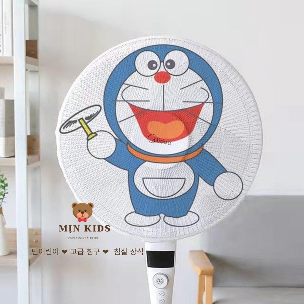 Lưới bọc quạt an toàn cho bé MỊN KIDS, bọc quạt an toàn họa tiết dễ thương bảo vệ cho bé