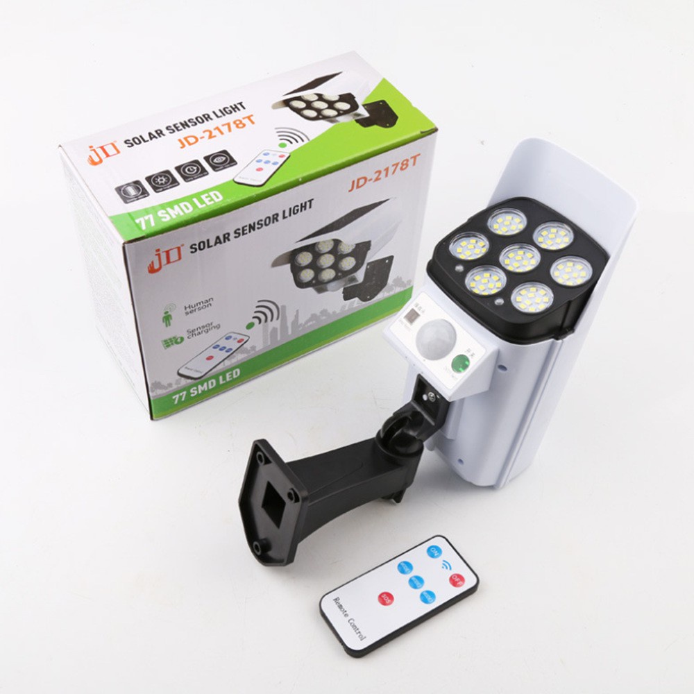 Đèn Led Năng Lượng Mặt Trời Giả Camera Siêu Sáng Kèm Điều Khiển tiết kiệm điện năng