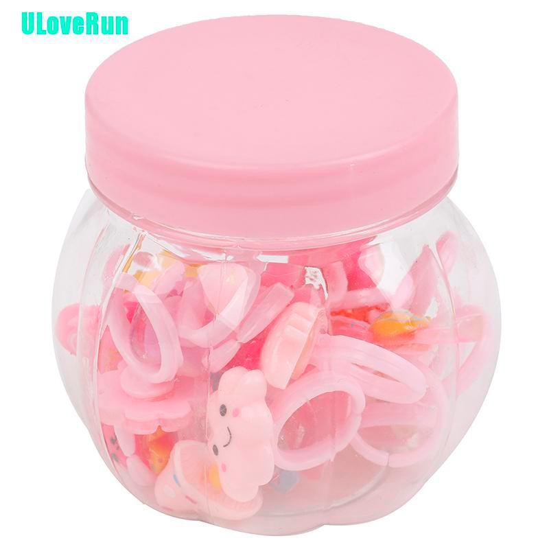 Hộp 20 Nhẫn resin Xinh Xắn Dành Cho Bé Gái