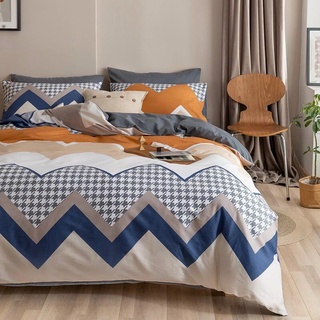 Chăn ga gối cotton living 💝 freeship 💝 bộ chăn ga cotton 100% " " nhập khẩu 4 món
