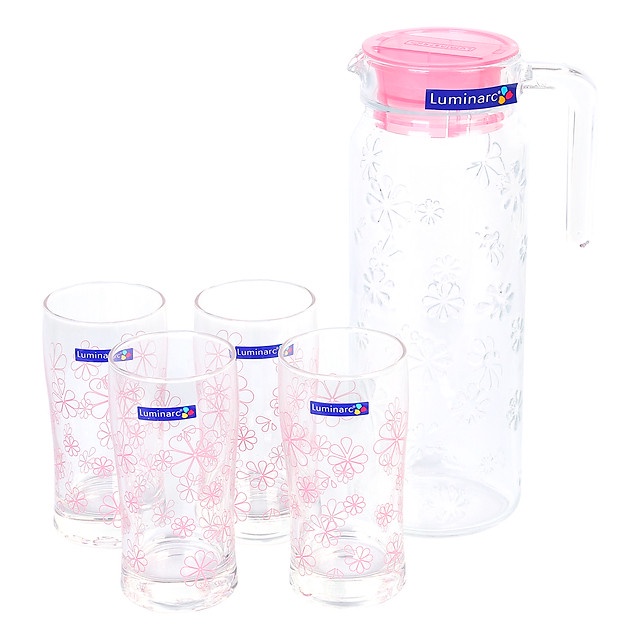 Bộ Bình Ly Thủy Tinh Luminarc 5 Món Funny Flower J8515 - Bao bì không đẹp