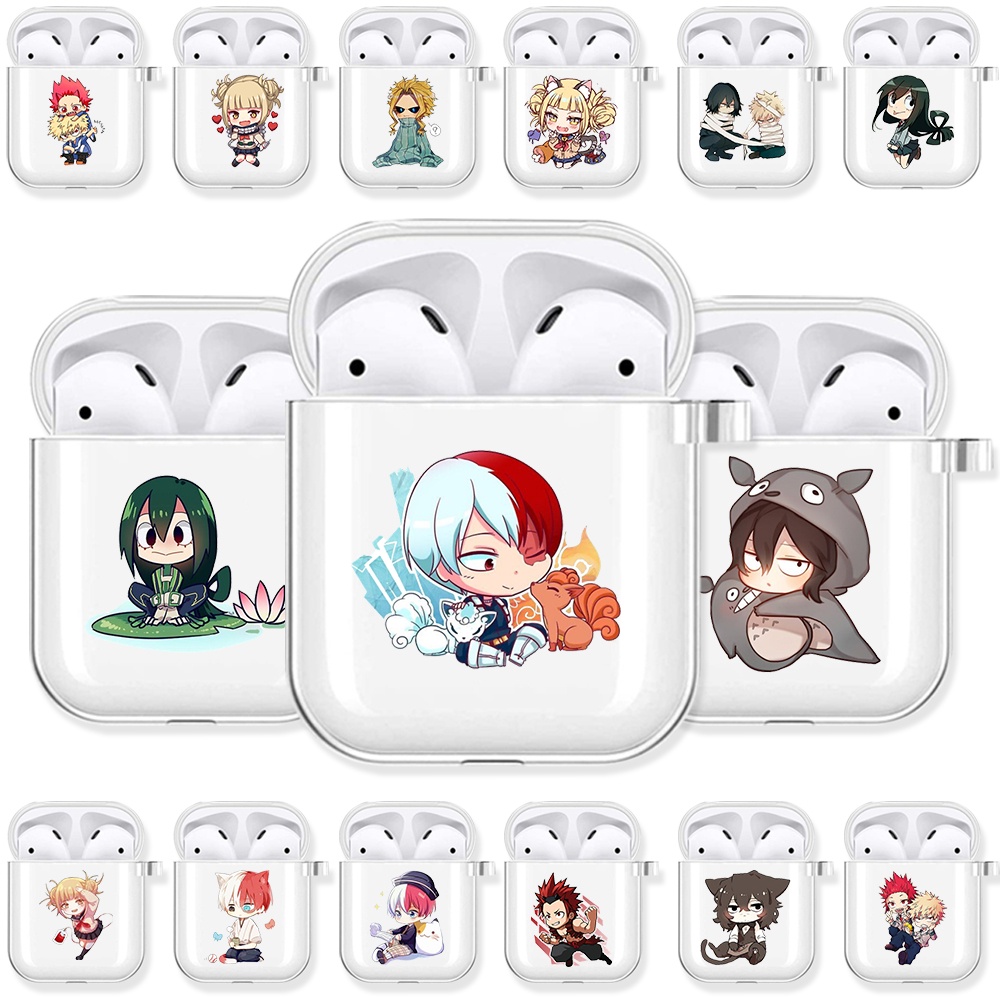 Vỏ Bảo Vệ Hộp Sạc Tai Nghe airpods pro 3 2 1 midoriya bakugou Trong Suốt In Hình anime my hero Academy Bằng tpu