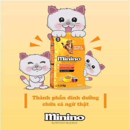 Hạt Minino 480gr cho mèo mọi giai đoạn tuổi Minino Kitten &amp; Adult 480gr