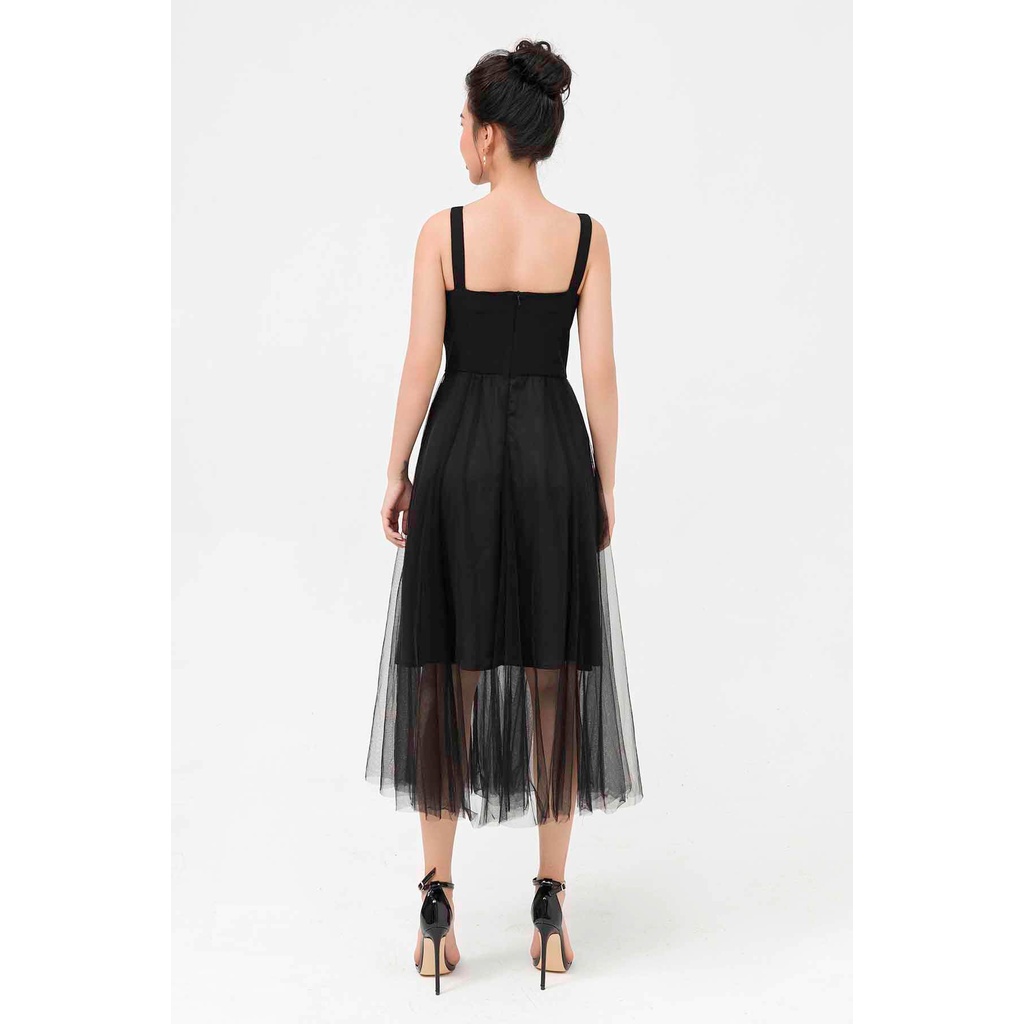 Đầm Dạ Hội SHE'S BACK Cúp Ngực Tùng Lưới Xòe S63L20Q063