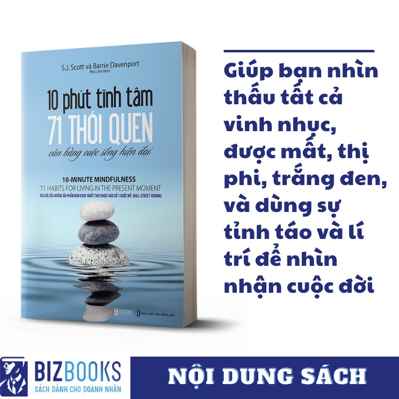 Sách - BIZBOOKS - 10 Phút Tĩnh Tâm - 71 Thói Quen Cân Bằng Cuộc Sống Hiện Đại - 1 BEST SELLER | BigBuy360 - bigbuy360.vn