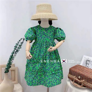 vải thô cotton may váy áo siêu xinh , hoa dây xanh lá