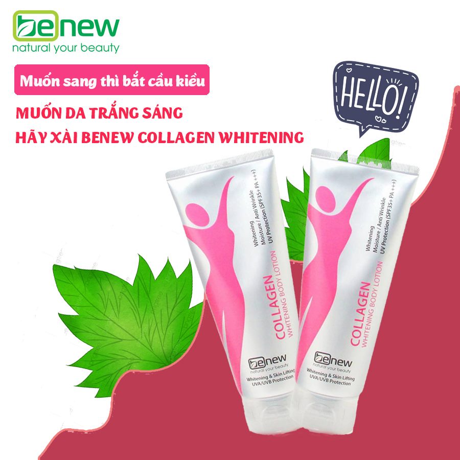 Kem Sữa Dưỡng Thể Trắng Da Toàn Thân BENEW COLLAGEN BODY WHITENING Hàn quốc chính hãng 200ml/Hộp