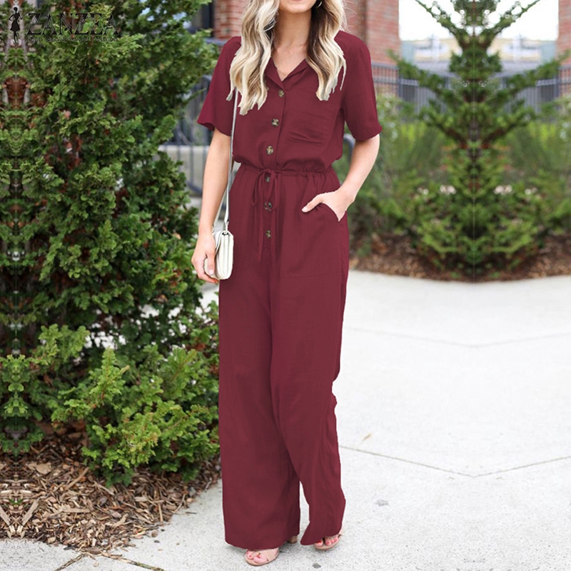 ZANZEA Jumpsuit trẻ trung năng động cho nữ