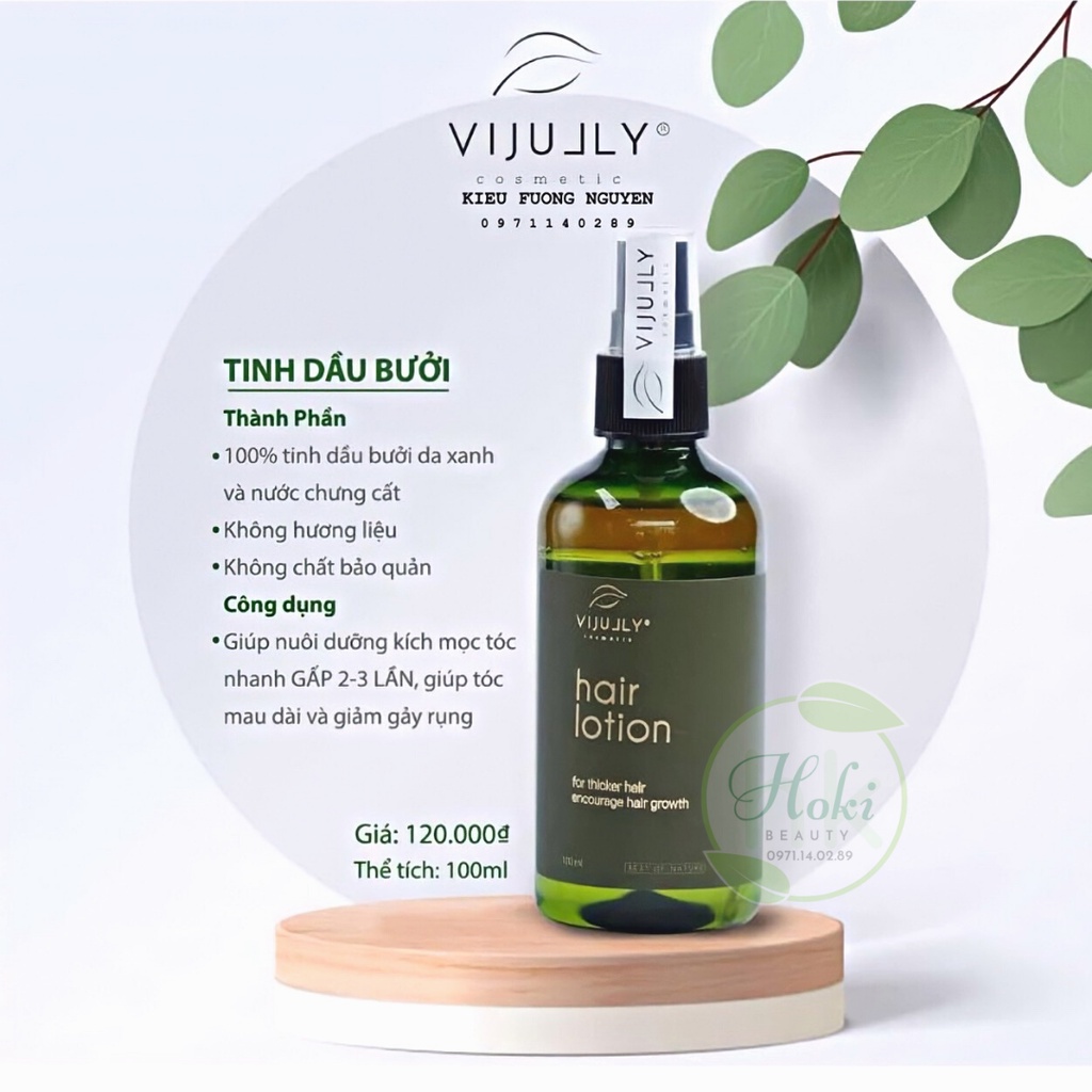 [Chính hãng] Tinh Dầu Bưởi 100% Thiên Nhiên Vi jully Giúp Mọc Tóc Nhanh Dài, Xịt Bưởi Nguyên Chất ViJully Giảm Rụng Tóc