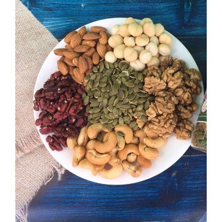 Hạt Dinh Dưỡng 500gr - Mix Nuts 5 loại hạt (Macca, Hạnh Nhân, óc chó đỏ Mỹ, Hạt điều, hạt bí xanh)