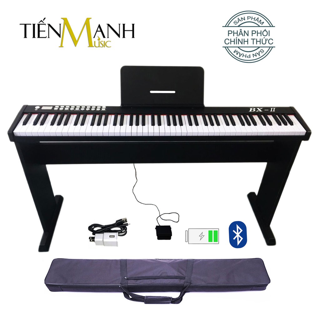 Bộ Đàn Piano Điện Bora BX-II - Kèm Chân Gỗ, Giá Để Bản Nhạc - 88 Phím nặng Cảm ứng lực BX2 - Midi Keyboard BX-02