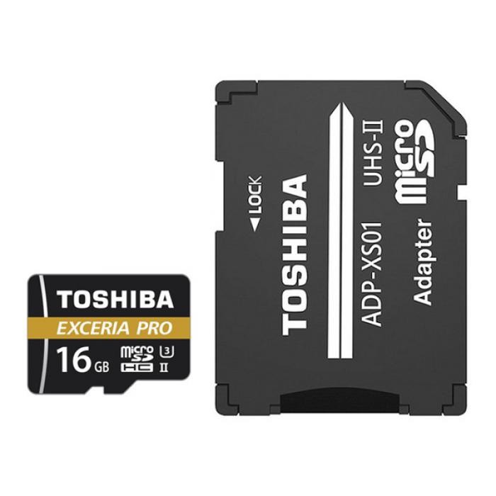 Thẻ nhớ MicroSDHC Toshiba Exceria Pro M501 16GB UHS-II U3 4K R270MB/s W150MB/s (Đen)