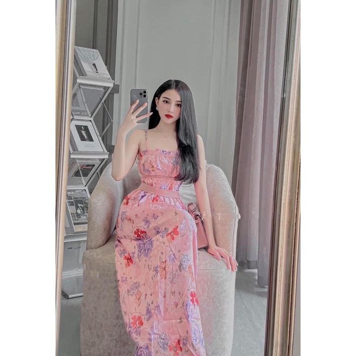 SIÊU PHẨM | ĐẦM VOAN HAI DÂY CÓ ĐAI EO PHỐI HOA XINH CÀNG THÊM XINH UP
