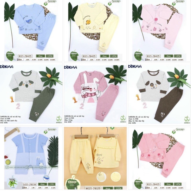 [SALE] Bộ dài tay Dokma bé trai